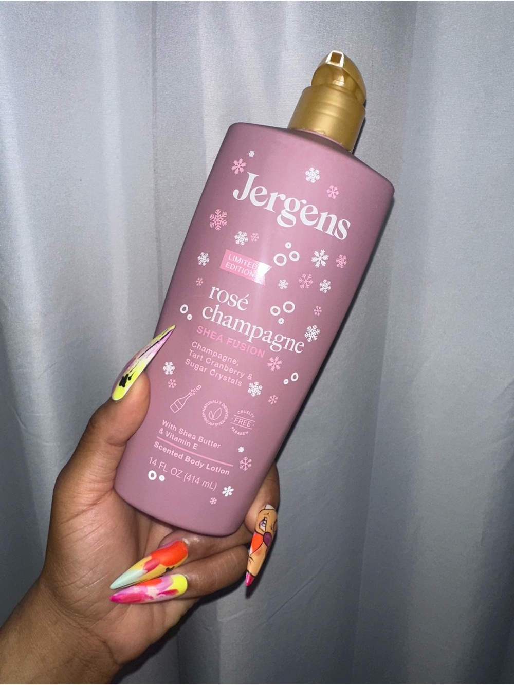 Jergens Rosé Champagne Shea Fusion Body Lotion — Pink & Gold